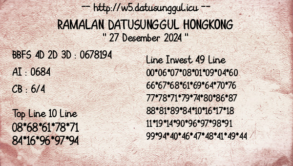 Prediksi Hongkong