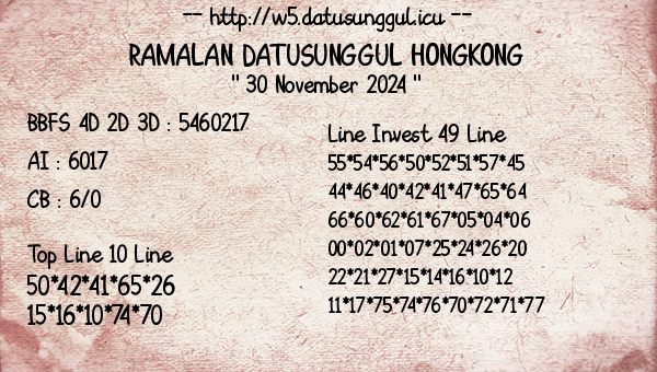 Prediksi Hongkong