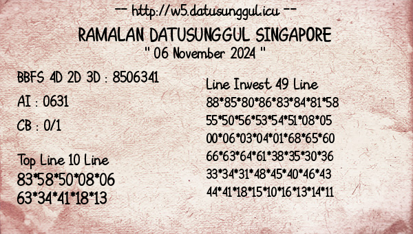 Prediksi Singapore