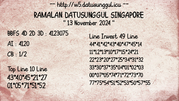 Prediksi Singapore