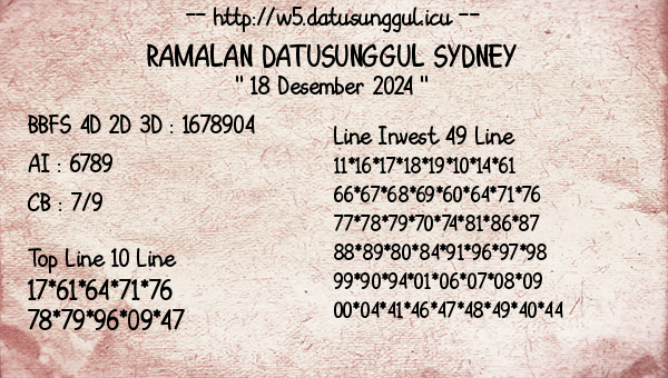 Prediksi Sydney