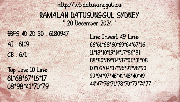 Prediksi Sydney