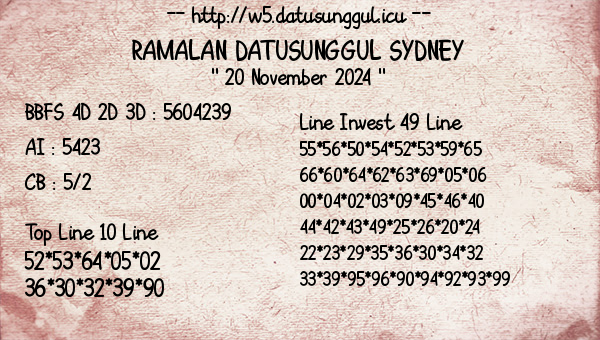 Prediksi Sydney