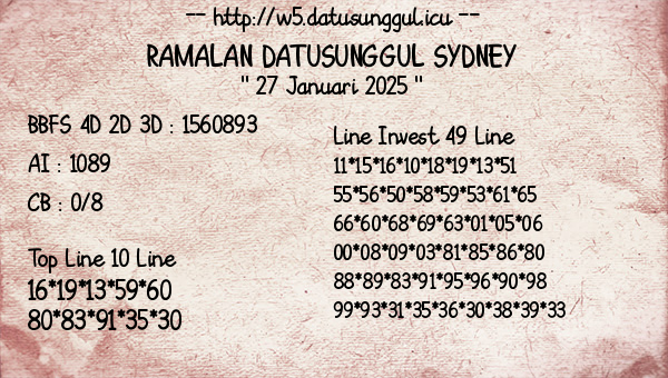 Prediksi Sydney